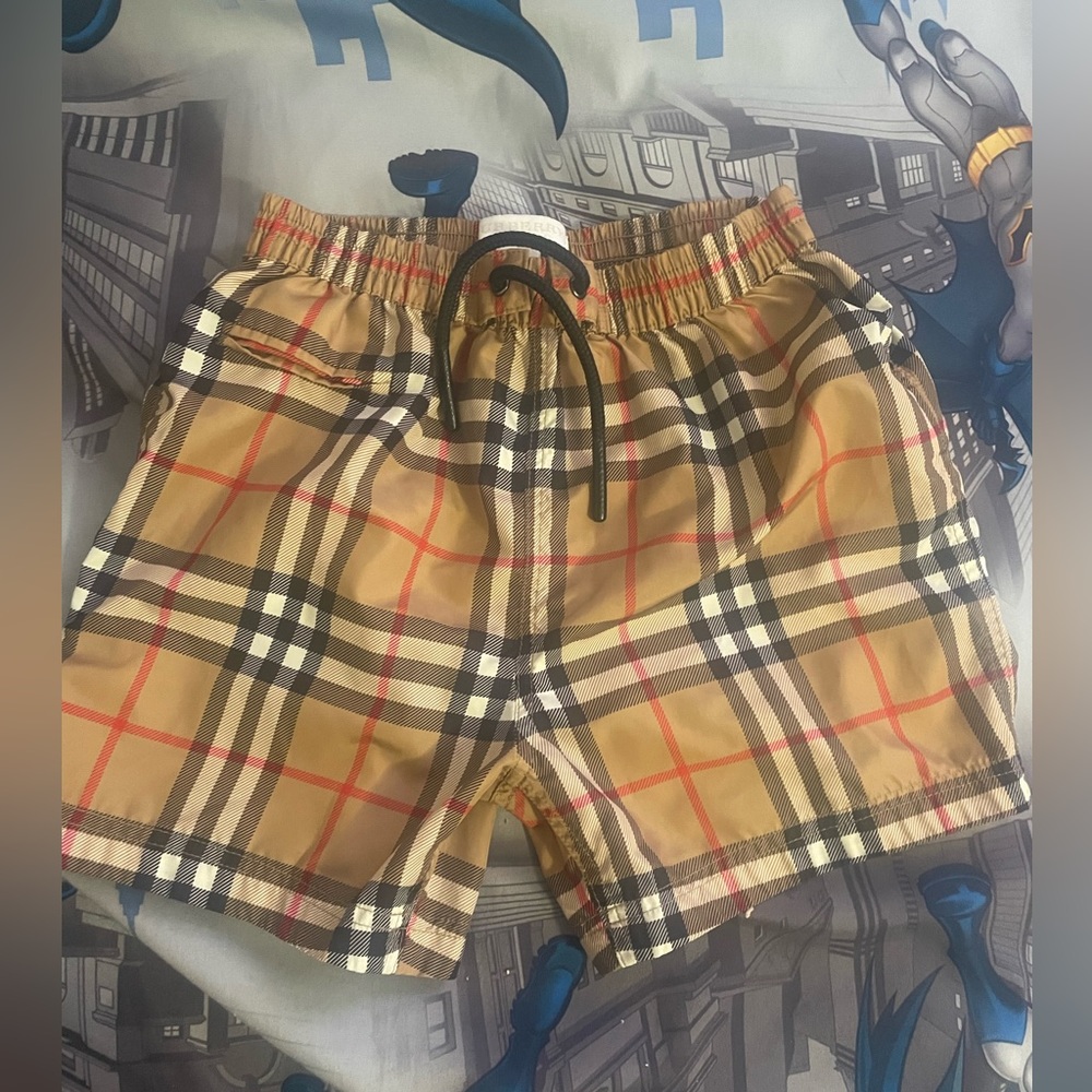 Burberry toddler swim trunks